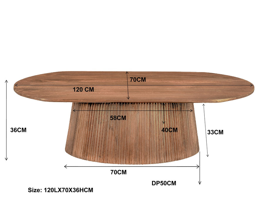 Ovaal Salontafel Santinio 120 cm