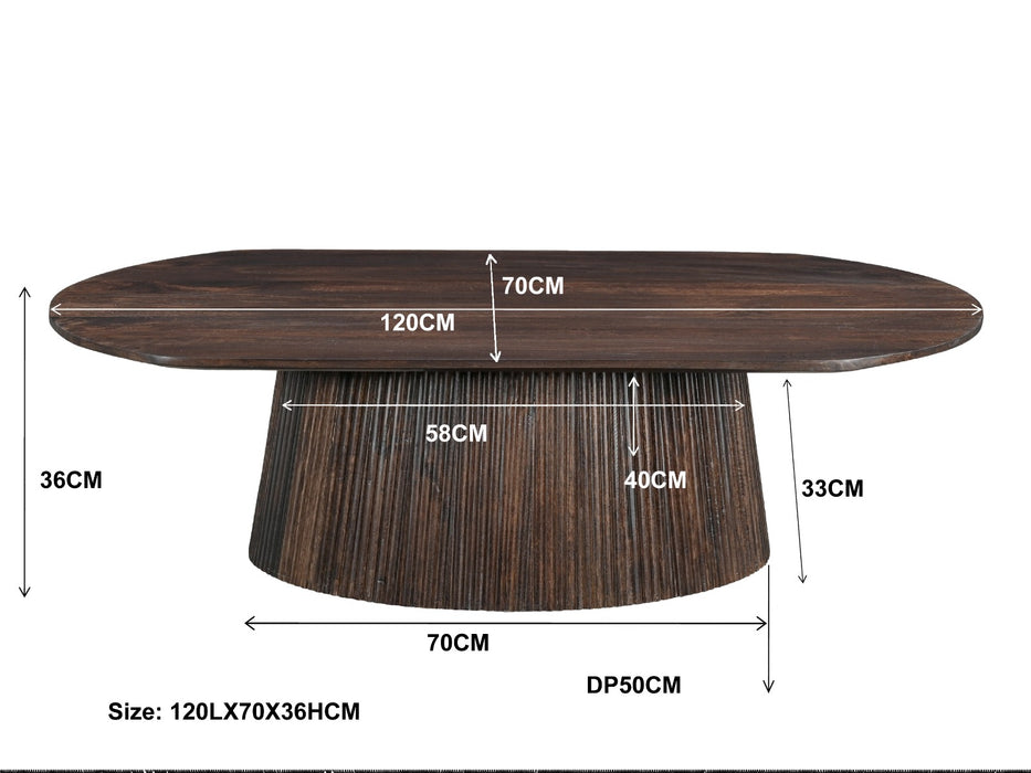 Ovaal Salontafel Santinio 120 cm